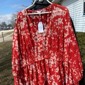 Flirty in red, size 22.